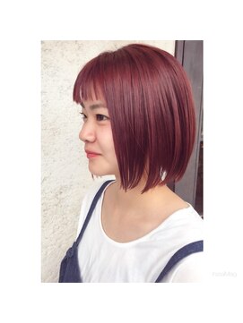ヘアーアスクアドア(hair ask Adore) ブリーチ無しで作るピンク！