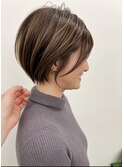 大人可愛い丸みショートデザインハイライトオージュア【錦糸町】