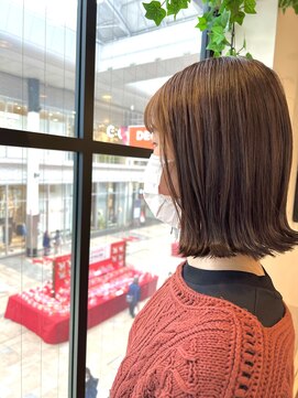 ディーボーイ 下通本店(D-BOY) 外ハネボブ/オレンジブラウン