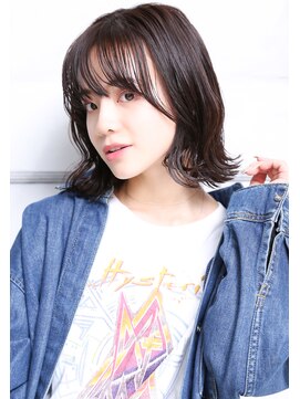 無垢(muku) 大人可愛い２０代３０代４０代小顔暗めカラー 外ハネボブD7