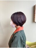 秋のやわらかショートボブ
