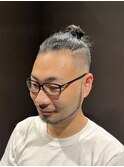 メンズマンバン ミディアムロング ツーブロック スキンフェード