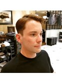 【LUDLOW BLUNT】ツーブロックサイドパート七三分けバーバー大阪