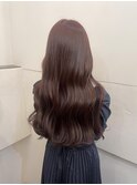 ピンクレッド　ガーリーヘア韓国ヘア顔まわり【横浜】