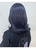 ブリーチ一回で出来るダークバイオレット♪顔まわりカット　