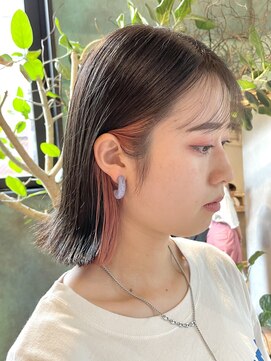 ディッセンバー 渋谷(December) 【December】インナーカラー×透明感グレージュカラー