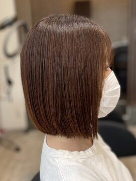 アトリエコア(Atelier Coa) ショートカットショートボブミルクティーベージュカラー前髪あり