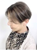 【morio原宿】大人 ハンサムショート バレイヤージュカラー