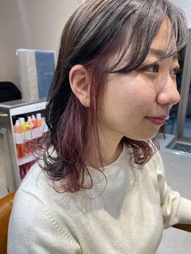 ネイロ 錦糸町(NeiRo) インナーカラーピンクカラーグレージュカラーくびれミディアム