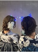 #浴衣ヘア