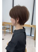 魅力倍増カールシアーカラーショートヘアダークアッシュ