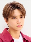 カルマパーマコンマバングセンターパートハイトーンニュアンス