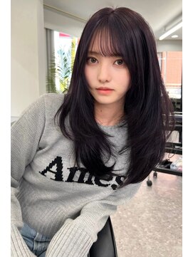 ランズ(LANDS) ラベンダーカラー　レイヤーカット 【韓国ヘア 大阪 梅田】