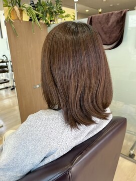 エル バイ ファースト(L by first) 【L by first】ロイヤルブラウン×切りっぱなしレイヤー