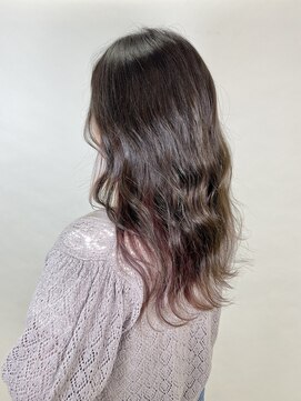 松本平太郎美容室 土浦パートワン(PART1) 土浦×推し色インナーカラーパープル×20代30代40代50代60代