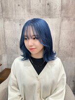 空&nbsp;縮毛ブリーチ/青