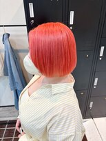 ニュート(Neut )&nbsp;ピンクレッドオレンジ/ハイトーンカラーボブ/ケアブリーチ名古屋