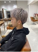 アッシュブラックカルマパーマベリーショートダークアッシュ