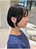 表参道白髪ぼかしくびれショートボブアッシュベージュ30代40代