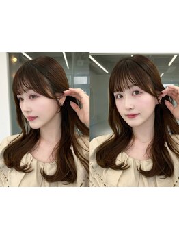 顔回りのレイヤーで簡単イメチェン☆アレンジの幅が広がり、結んだ時にも可愛く雰囲気のあるオシャレ感に♪