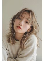 ルアナ(Luana)&nbsp;ブロンドベージュミディアムスタイル