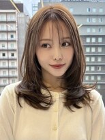 ルージュシー 堀江(RU10C)&nbsp;レイヤーカット/ブリーチなしダブルカラー/ベージュ【AI未使用】