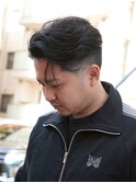 MEN'S/毛流れサイドパート×フェード/毛流れパーマ