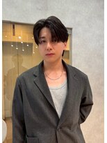 ジーナ オム 札幌(Zina Homme) リバースセンターパート*韓国風ヘア*黒髪*Zina Homme札幌