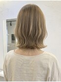 外ハネボブ×ミルクベージュ
