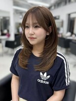 ハピネス 梅田茶屋町店(HAPPINESS)&nbsp;韓国ヘア/レイヤーカット/ブリーチなし/髪質改善/ベージュ