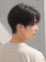 メンズ ソース 天王寺阿倍野(MEN'S SOURCE)&nbsp;艶感ストレート×センターパート/メンズ