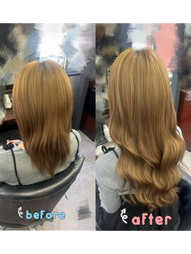 ビゼ 梅田(BIZE) ミディアムからロングヘアに