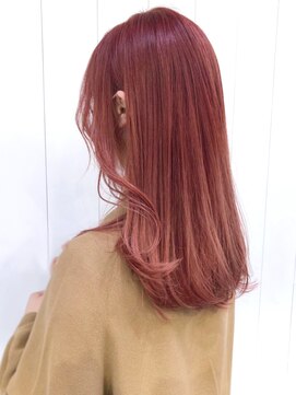 アイティー バイ アルバム 中野店(IT by ALBUM) ピンクロング_オリーブカラーハイライトカラー_ba305612