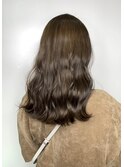 mowen×アッシュグレージュ×ロングレイヤー×外人風カラー