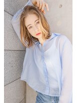 クラン(clan)&nbsp;前下がりボブ/モテ髪カタログ/小顔に見せるヘア/前髪カット