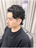 メンズパーマツーブロックマッシュウルフスパイラル