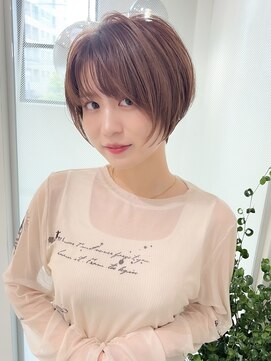 ロンドエニカ 大宮(Lond enika) 切りっぱなしボブエアリーロング美髪ピンクブラウン[大宮]