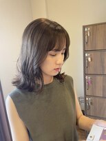 グレイス ヘアドレッシング(grace hair dressing) ミディアムレイヤーに グレージュカラー