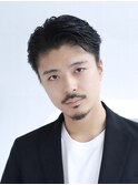 アッシュブラック/マッシュパーマ/刈り上げ/ツーブロック