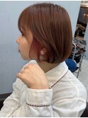 黒髪ボブルフネビージュ小顔ワンレン