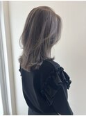 ラベンダーグレージュ　白髪ぼかし　ハイライト　30代　40代