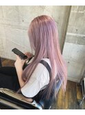 ピンクカラーハイトーン艶髪