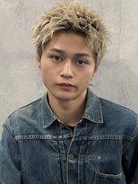 ラベル 渋谷(LAVEL)&nbsp;スパイキーショート/ブロンド/ブリーチカラー/抜きっぱなし