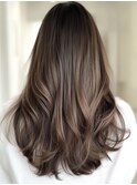 #透け感ロング #グレージュ #レイヤーカット