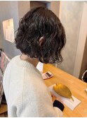 ボブ×パーマ