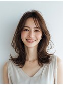レイヤーカット/イメチェン/外ハネボブ/美髪/ワイドバング/髪型