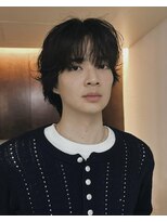 メゾンアクア 表参道(Maison ACQUA) =メンズボブ/ダークブラウン/ルーズショート/ルーズパーマ