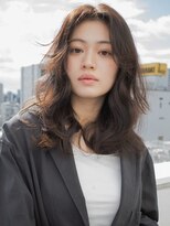 トローノ 栄(TRONO)&nbsp;透明感カラー アッシュブラウン 顔周りカット 韓国ヘア 20代