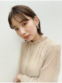 シースルーバングでお洒落感◎タイトめボブ(ノンジアミン)