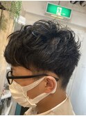 メンズ2ブロパーマ